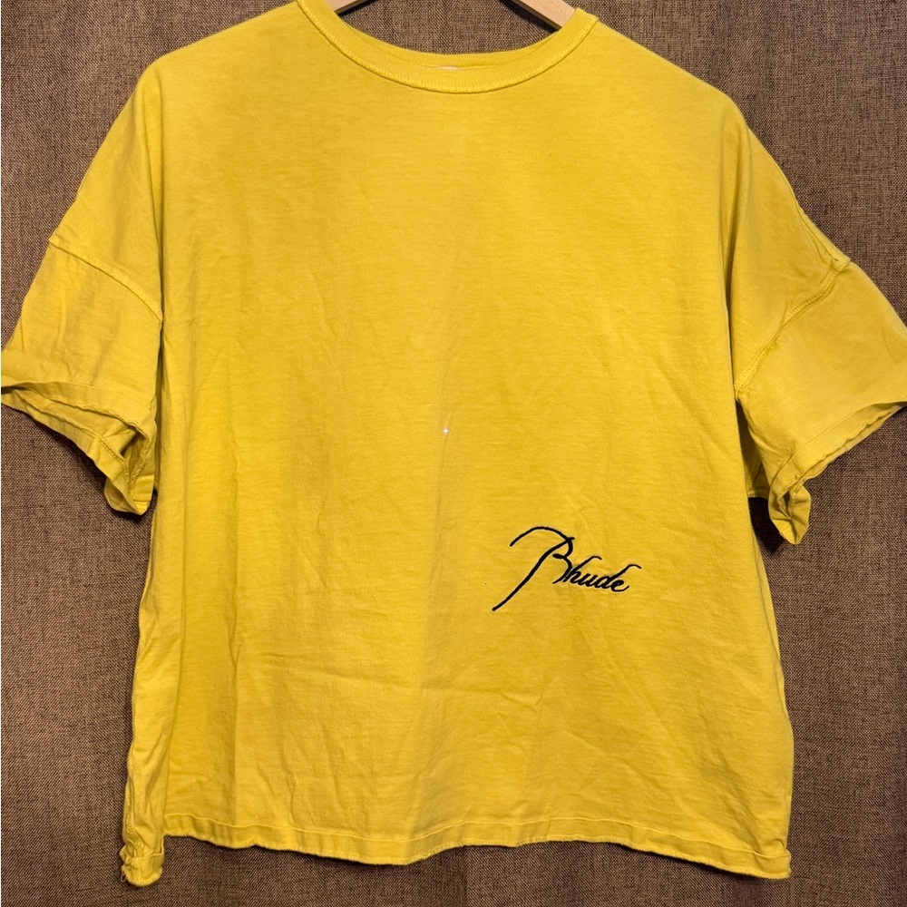 Rhude Vibrant Yellow Short Sleeve Tee